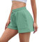 Irdcomps Sporthose Damen Kurz Hose Shorts Jogginghose Kurz Sportshorts Sommer Baumwolle Laufshorts Running Shorts Trainingshose High Waist Grün S