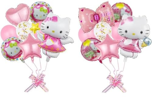 Thema Party Ballon Dekoration, 16 PCS Cartoon Ballon Dekoration, Luftballons für Kindergeburtstage, Cartoon Party Supplies Set, Cartoon Luftballons für Geburtstags, Party, Hochzeitsdekoration (A)