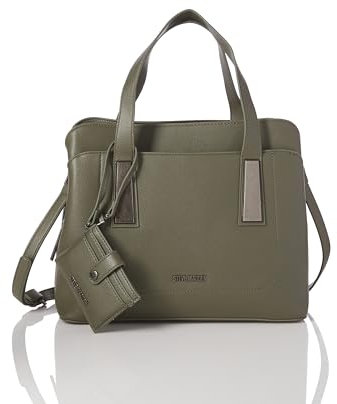 Steve Madden Damen Top Handle Satchel with Card Case BGRAMMER Umhängetasche mit Tragegriff Oben und Kartenetui, Juniper