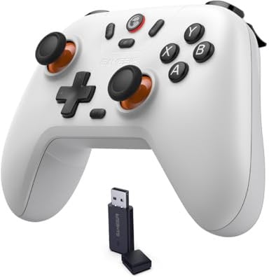 GameSir Nova Lite Wireless Controller – 2.4G & Bluetooth Gamepad for Windows PC, iPhone, Android, Switch & Steam Deck – Hall Effect Triggers, Turbo Function, Rumble Vibration (Stellar White)