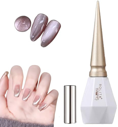 Rolita Gel Polish, Rolita Nail Polish, Rolita Cat Eye Gel Nail Polish, Jelly Nail Polish Gel, Nude Ice-Clear Gel Polish, White Gel Nail Polish Diy Nail Art Quick Dry, Gel Polish Set (Y-25)