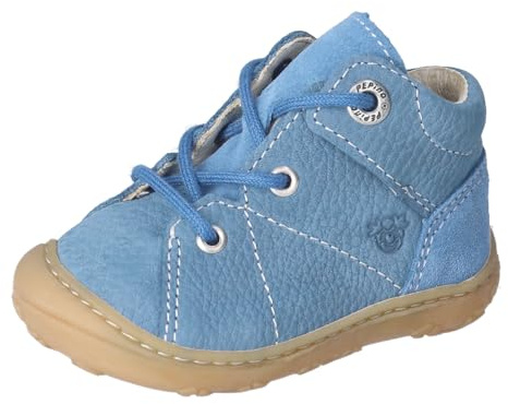 RICOSTA Unisex Stiefel Maxi, Baby und Kleinkinder Lauflernschuhe, Weite: Weit, lose Einlage, schnürstiefel, Booties, Adriatic (141), 19 EU