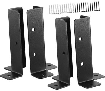 SEWOART 4sets Gazebo Bracket Post Brackets Wood Fence Post Base for Railing Mailbox Deck Railing Metal Pole Support Base for Pergola
