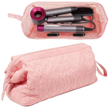 Travel Storage Bag for Hair Dryer Straightener & Curling Iron, Portable Hair Tools Storage Case Compatible with Dyson Supersonic Hair Dryer/Dyson Airwrap Styler/Shark Flexstyle, Travel Organiser Bag