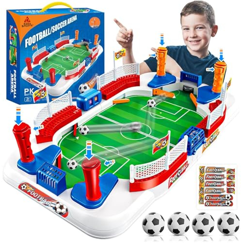 Saga Tabletop Football Game (Age 5-12 Plus) - Table Footballs Game For Parent and Child Interactive Fun Play Durable Compact Design - Ideal Football Gifts for Boys