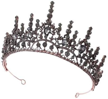Halloween Gothic Kronen For Mädchen Vintage Barock Königin Tiara For Hochzeit Festzug Abschlussball Kopfbedeckungen FüR Viele AnläSse Geeignet(C1)