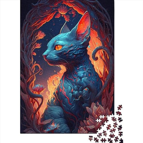 1000-teiliges Puzzle „Sphinx Spellbound“ – Kreatives quadratisches Puzzle für Erwachsene – Herausforderndes Spiel (38 x 26 cm)