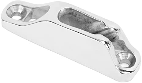 Rhawuy Boat Rope Clam Cleat | 316 Marine Grade Stainless Steel | Jam Cleat for Sail Control/Kayak/Ship | Fits 3-6mm Lines, 18x80mm Size