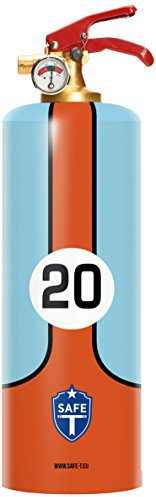 SAFE‑T Extincteur Compact Décoratif – Protection Multi‑Usage Voiture & Maison, Bureau - Efficacité Feux ABC - Objet Déco Original Pour Bar, Cuisine, Salon, Idée Cadeau Sécuritaire – Conforme Normes CE