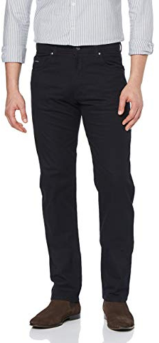 bugatti Herren Hose Regular Fit Schwarz oder Blau Langanhaltende Farbechtheit Five-Pocket Baumwoll Stretch