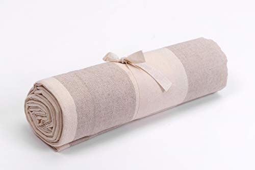 HomeLife Telo Copridivano Cotone (160X280) Made in Italy, Elegante e Versatile - Telo Copritutto Cotone Multiuso perfetto come Telo Arredo Divano o Copriletto Singolo Estivo Leggero Beige