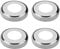 MroMax Escutcheon Plates Replacement Ladder for Pool Handrail Round Stainless Steel 4Pcs 51x100mm(Tube Dia x Base Dia)