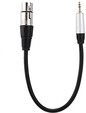 Annadue 3,5mm Male zu XLR Female Audiokabel, 0, Kabellänge Stereo Apapter, für Headset Mikrofone, E-Gitarren, Mixer und andere Geräte.