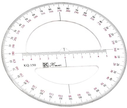 Utoolmart 15 cm Winkelmesser Lineal Winkelfinder Schwingen Arm Schule Büro Zeichnung Werkzeuge Kreis Winkelmesser Klassenzimmer Set 1 Stück