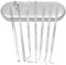 Dentale l'igiene Kit, YZPUSI Kit per Pulizia Sbiancamento Denti in Acciaio Inossidabile- Sonda dentale- Pinzette- Rimozione Placca-Raschietto, Caso 7 Pcs