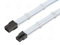 Shakmods 6 Pin PCIE GPU Graphics Card Sleeved Extension Cable 30cm + 2 Cable Combs (White)