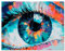 wandmotiv24 Leinwandbild Kunst, Querformat, Gemälde eines Auges M0335