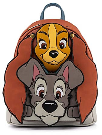 Loungefly Disney Lady and the Tramp Cosplay Womens Double Strap Shoulder Bag Purse