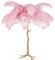 Casa Padrino Luxus Tischleuchte Palme Rosa/Gold 75 x 75 x H. 80 cm - Moderne Tischlampe im Palmen Design - Luxus Leuchten - Luxus Qualität