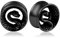 DOEARKO Ohr Tunnel 1 Paare Double Flared Flesh Plug Schlange Edelstahl für Ohrpiercing Gestreckte 19mm Schwarz