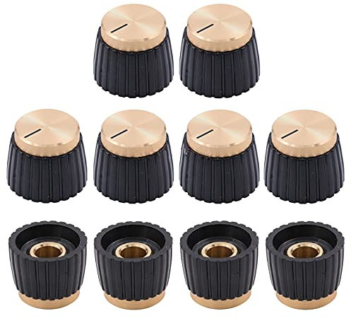 10* Guitar Pointer Knob Cap For Marshall Guitar AMP Effect Pedal Overdrive 1/4 Brass Insert