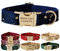 Personalisiertes Hundehalsband mit Metallschnalle, individuelle Haustiermarken mit Namen, Telefonnummer, Adresse, graviert, Samtdruck