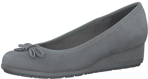 s.Oliver Damen Ballerinas Elegant Keilabsatz, Grau (Grey), 37 EU