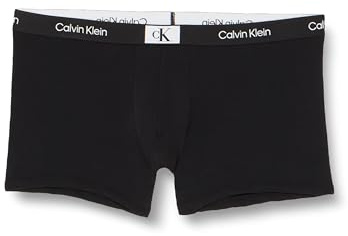 Calvin Klein Herren 3er Pack Boxershorts Trunks Baumwolle mit Stretch, Schwarz (Black/Black/Black), XS