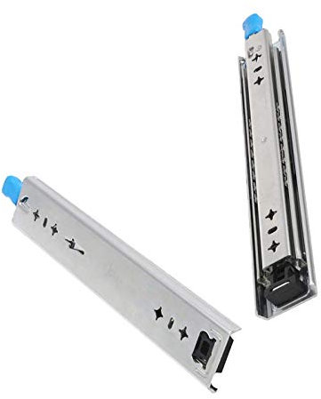 BAtlam Schwerlast-Schubladenauszüge, 10-60 Zoll, Kugellager, Vollauszug, Schubladenauszüge, Schienen, Teleskopschienen, mit Schloss, für Nachttisch, Garagenwagen (50 cm)