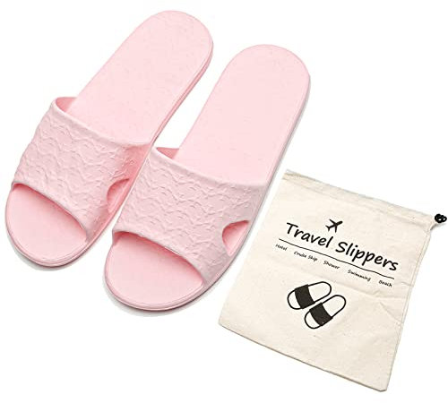 Anmerl Ciabatte da Viaggio per Donna Uomo, Pantofole Estive Pieghevoli Portatili Salvaspazio con Custodia, Sandali da Doccia Morbidi e Comode Antiscivolo Asciugatura Rapida per Spiaggia Piscina Hotel