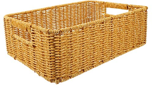 Cabilock Panier Tressé De Rangement Bac Pour Jouets Organisateur De Maison Boîte De Rangement Pour Vêtements Conteneur De Bureau