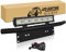 RIGIDON 18 Zoll 45cm 360W led lichtbalken mit kfz kennzeichenhalterung, 12v kabelbaum, dreireihig arbeitslichtleiste offroad scheinwerfer für Auto SUV LKW Fahrzeuge, 6000K nebelscheinwerfer
