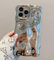 UEEBAI Case for iPhone 14 Pro Max 6.7 inch, Cute Solid Color Curly Wave Shape Shockproof Soft TPU Bumper Phone Case, Candy Water Ripple 3D Silicone Slim Pretty Case Non-yellowing Cover,Silver
