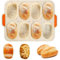 Aghoer Teglia da Forno Antiaderente per 8 Panini, per Cuocere Francesi e Breadstick