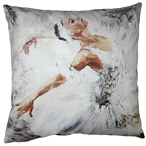 Clayre & Eef Kissenbezug 45x45 cm Weiß Polyester Dekokissenbezug