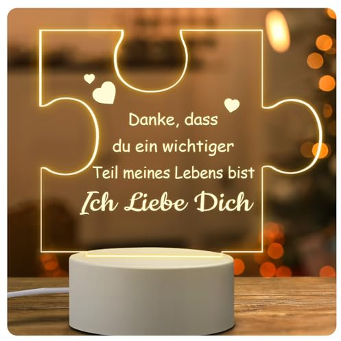 Coldbling Liebes Geschenke für Sie, Lampe Valentinstag Jahrestag Geschenk für Sie Ihn Frauen Männer Freundin Freund, Valentinstagsgeschenk Mann Frau Weihnachten Geburtstag Nachtlicht