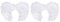 Tradineur - Pack de 2 Alas de ángel con Plumas y Tirantes elásticos, complemento para Disfraz de diablesa, Demonio, Halloween, Carnaval, Cosplay (Blanco - 60 x 40 cm)