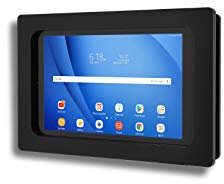 TABcare Anti-Theft Acrylic VESA Enclosure for Galaxy TAB A9 8.7 with Free Wall Mount Kit & 90-Degree Angle USB C Cable (TAB A9, Black)