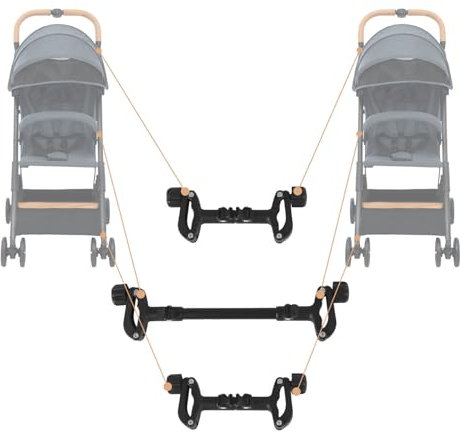 Kinderwagen-Verbindungsstücke, Universalstecker für Kinderwagenstecker, 3X Kinderwagenstecker für verschiedene Entfernungen, Schwarz