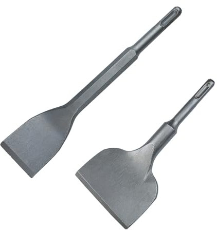 SDS Plus Chisel Bit Angled Bent Chisel 165mm x 75mm and 200mm x 40mm Tile Chisel for Ceramic Bricks Floor Tiles