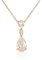 Diamond Treats Vergoldete Damenhalskette mit Tropfen-Anhänger aus 925er Sterling Silber mit weißen, Zirkonia-Steinen, elegante Gold-Halskette mit Tropfen-Anhänger und Geschenkbox