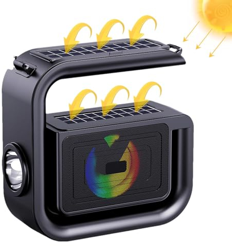 Teksome Kabelloser Lautsprecher, Solar-Funklautsprecher - Solar-Surround-Lautsprecher | Lauter, kabelloser Solar-Ladelautsprecher für Zuhause, Outdoor, Wohnzimmer