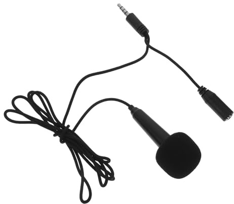 VICASKY Kleiner Aufnahmemikrofon Schwarz aus Aluminium Magnesiumlegierung | Kompaktes 1 Stück, für Interview und Audioaufnahme, Tragbar und Angenehm in Hand