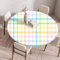 Morbuy Rund Tischdecke Wachstuch Elastisch, Weiß Plaid Gartentischdecke Wasserdicht Schmutzabweisend Abwischbar Tischtuch für Dekoration Küchentisch Kaffee Restaurant Garten (Regenbogen,80cm)
