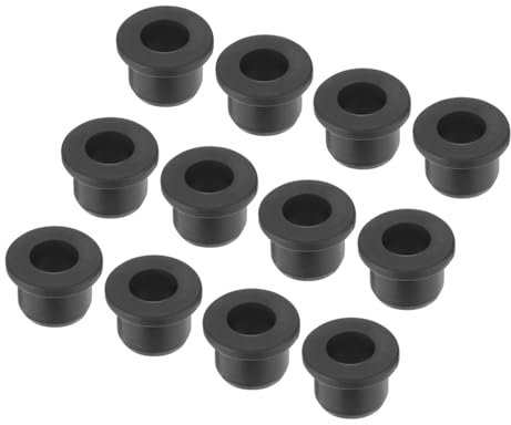 QUARKZMAN 20 Stück Gummitüllen, 13mm Dia x 8mm ID x 12mm H Kabeltüllen T-förmige Gummimuffe Rund Durchgangstülle für Kabeldurchführung Kabeltüllen Kabeln Elektrischer Leiter, Schwarz