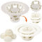 Machine Chinoise de Fabrication de Baozi, Flower Shaped Bun Dumpling Machine, Chinese Baozi Maker Machine, Gadget de Cuisine de Qualité Alimentaire pour Débutants de Cuisine à Domicile (Blanc)
