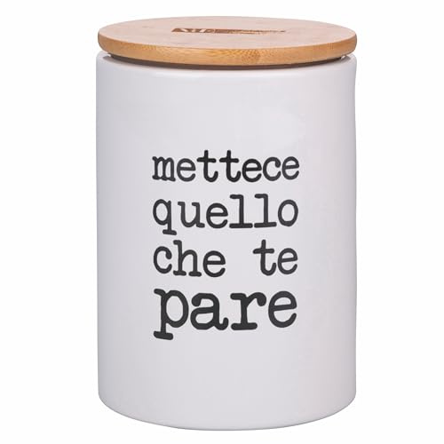 Villa d'Este Home Tivoli Vorratsdose 750 ml Keramik Deckel Bambus S.P.Q.eRe