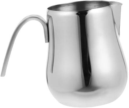 Cabilock Cafetera Espresso Jarra De Metal Hervidor De Acero Inoxidable Taza De Espuma De Leche Taza De Café