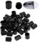 cobee 40 Pcs Door Stop Rubber Tip Replacement, 0.39inch Rubber Door Stopper Spring Door Stop, Door Stoppers For Wall And Floor Protection(Black)