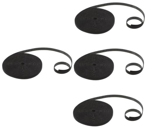 jojofuny 4 Rollen Kabel Kabel Klaue Allzweckraum Pumpe Oh Clips drahtbinderücken kabelhalter Kordel-Organizer-Klebestreifen Wiederverwendbare Kabelorganisatoren Nylon Black